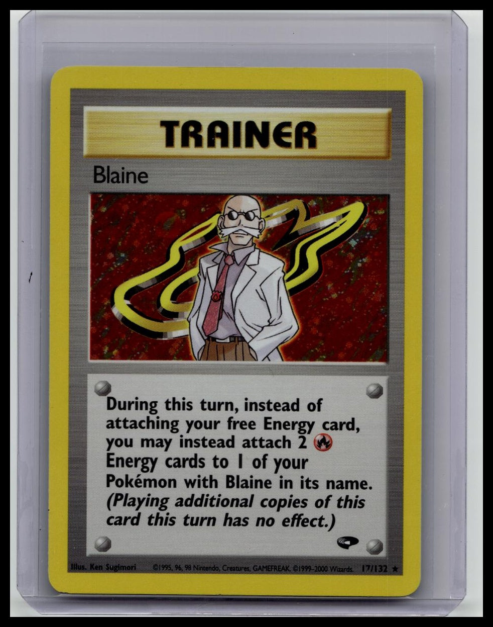 Pokémon Blaine 17/132 Gym Challenge Holo Rare Unlimited English 2000 Trainer