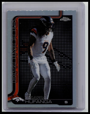 2025 Topps Chrome Talanoa Hufanga #94 Lightboard Logo Refractor SSP Broncos