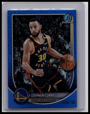 2025 Bowman Stephen Curry Chrome Blue Mojo Refractor /150 Warriors
