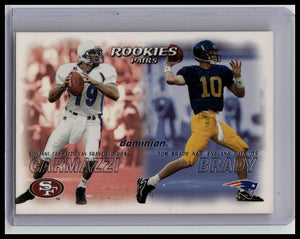 2000 Skybox Dominion - Rookies Pairs Tom Brady, Giovanni Carmazzi #234 (RC)