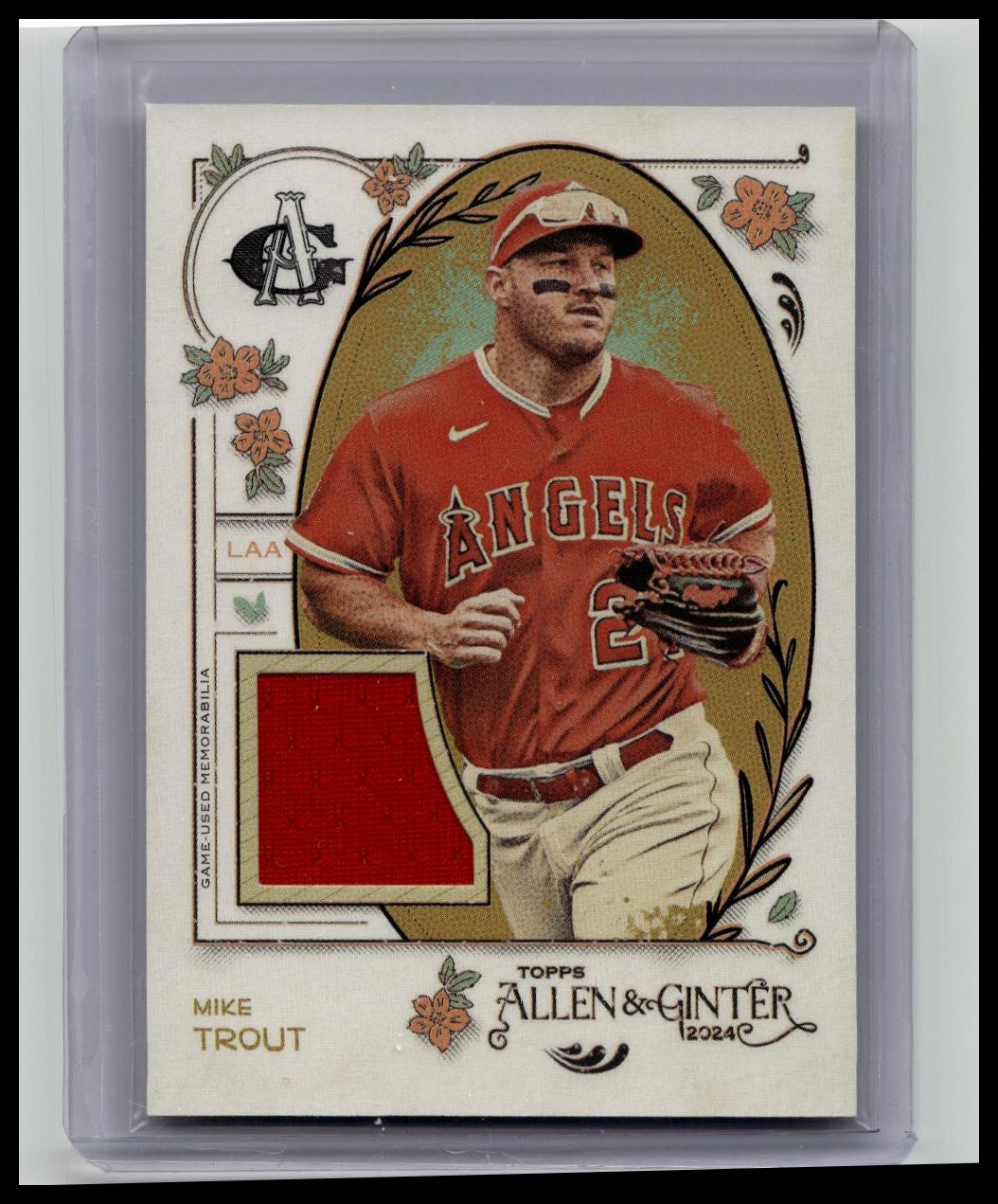 2024 Topps Allen & Ginter Game Used Jersey Relic Mike Trout Angels