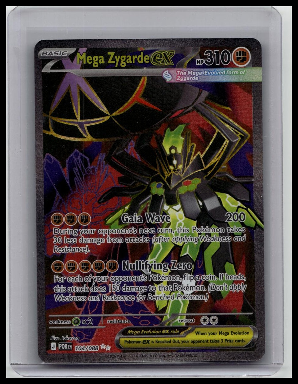 Mega Zygarde EX 104/088 Perfect Order Ultra Rare Holo Pokémon Card