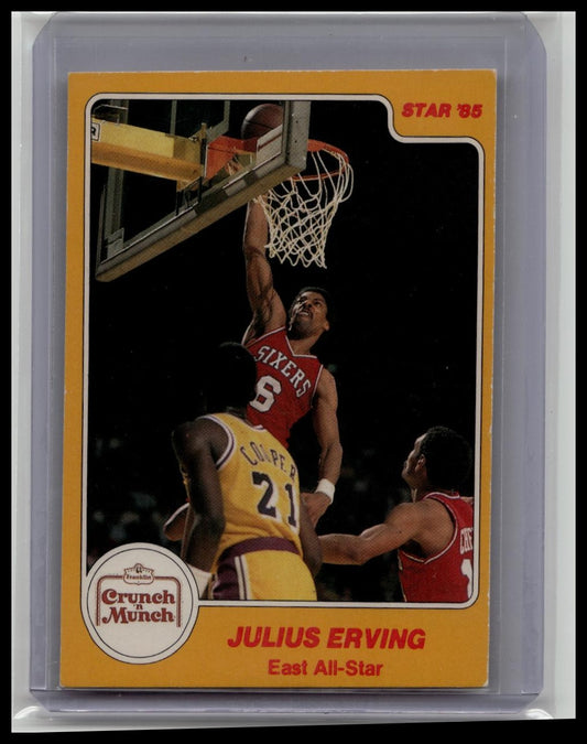 1985 Star CRUNCH 'N MUNCH Julius Erving Dr. J Philadelphia 76ers #3 All-Star