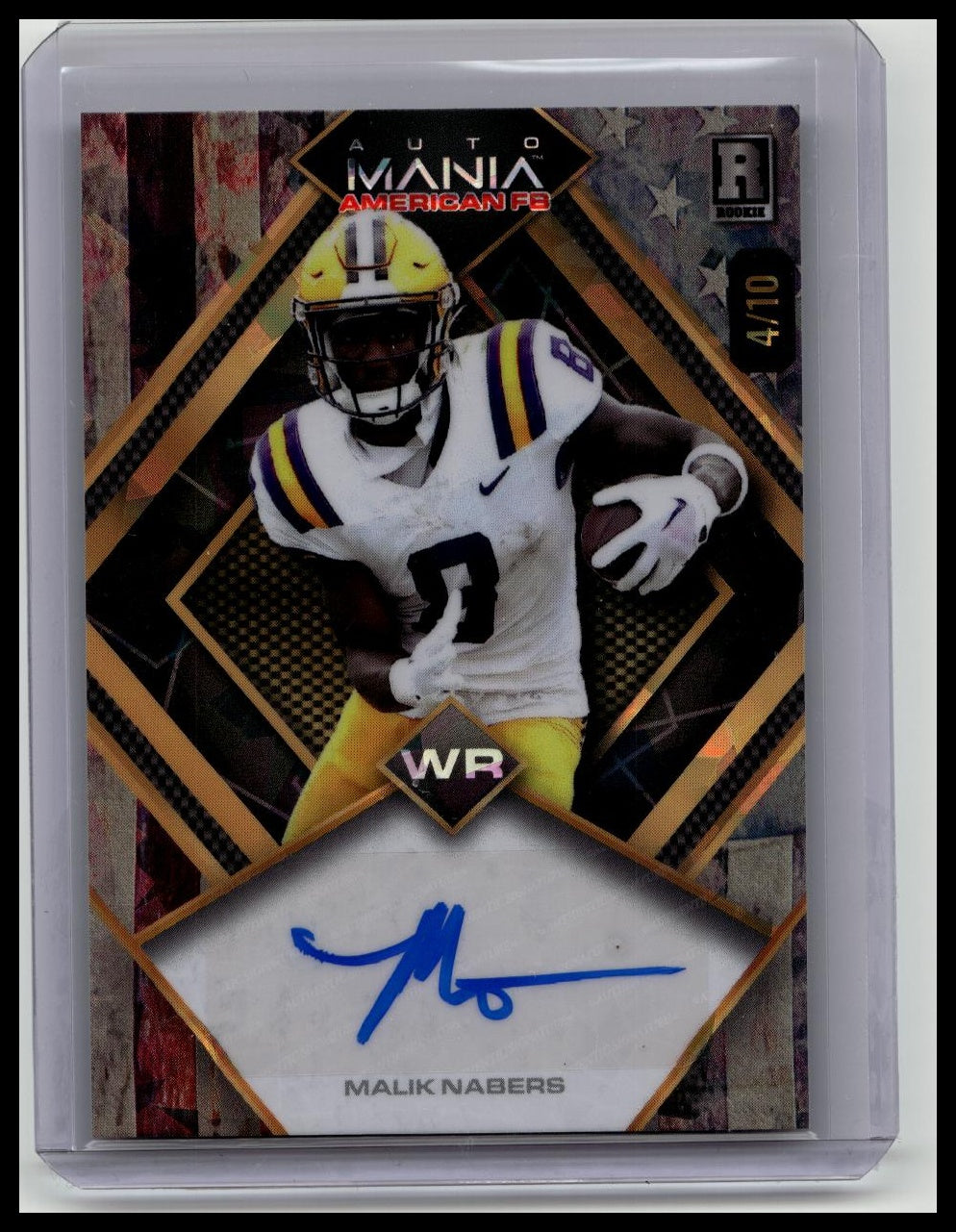 MALIK NABERS 2024 Wild Card Auto Mania 5/10 SSP NY Giants Rookie Auto