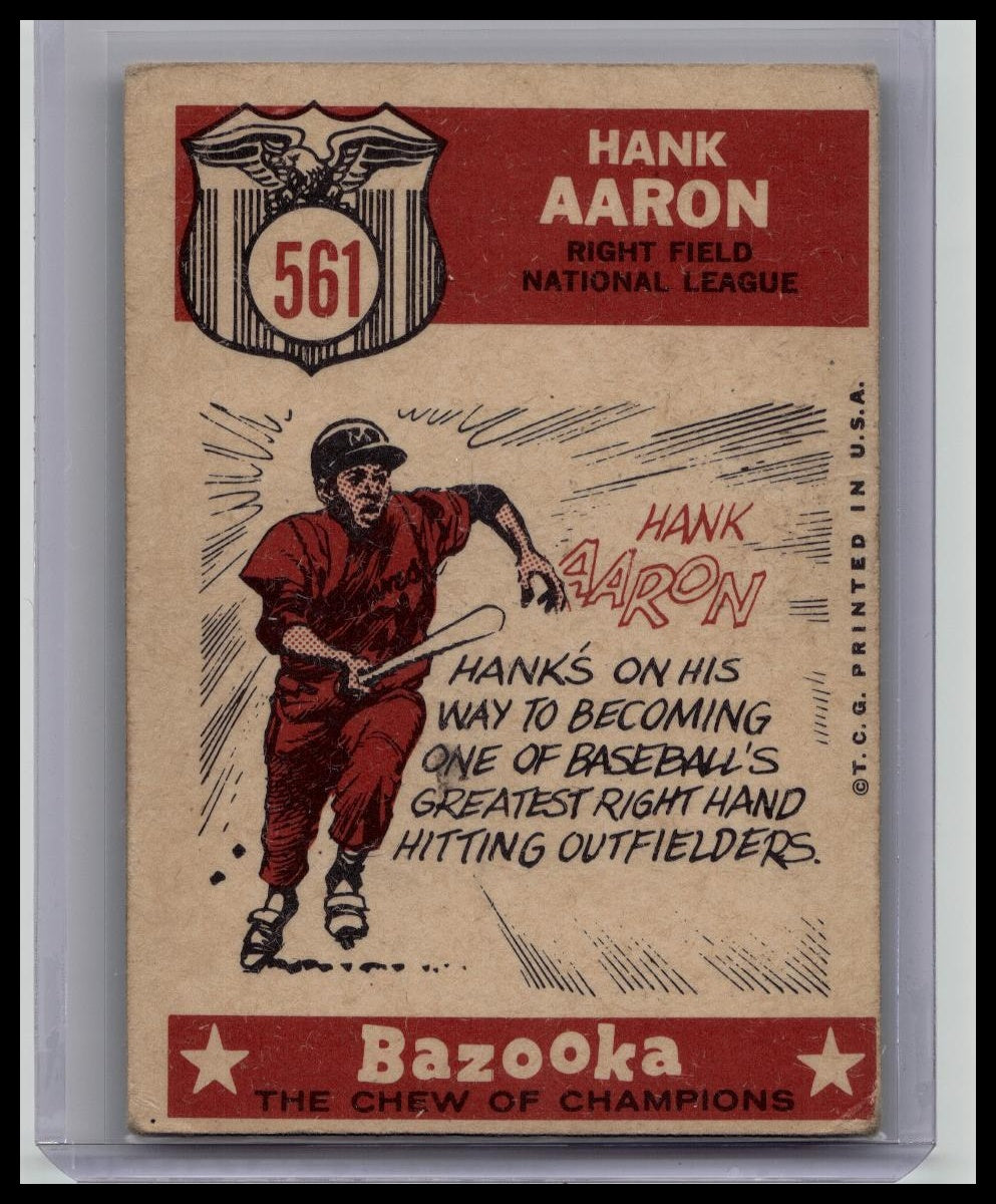 HANK AARON Milwaukee Braves All Star Selection 1959 Topps #562