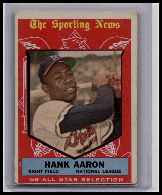 HANK AARON Milwaukee Braves All Star Selection 1959 Topps #562