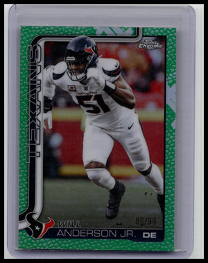 2025 Topps Chrome Will Anderson Jr #121 Football Leather Parallel GREEN /99