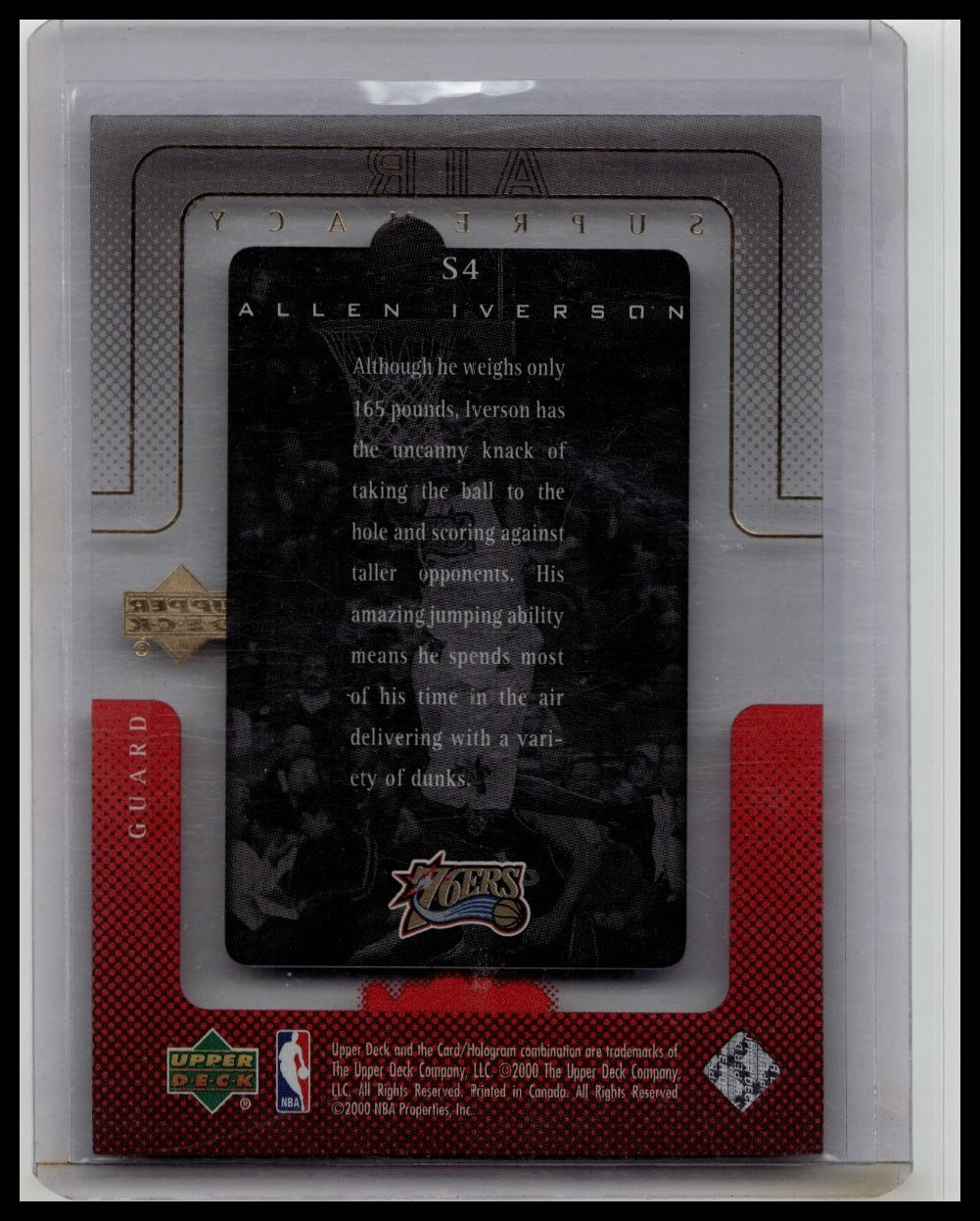 2000-01 Upper Deck Slam - Air Supremacy Allen Iverson #S4