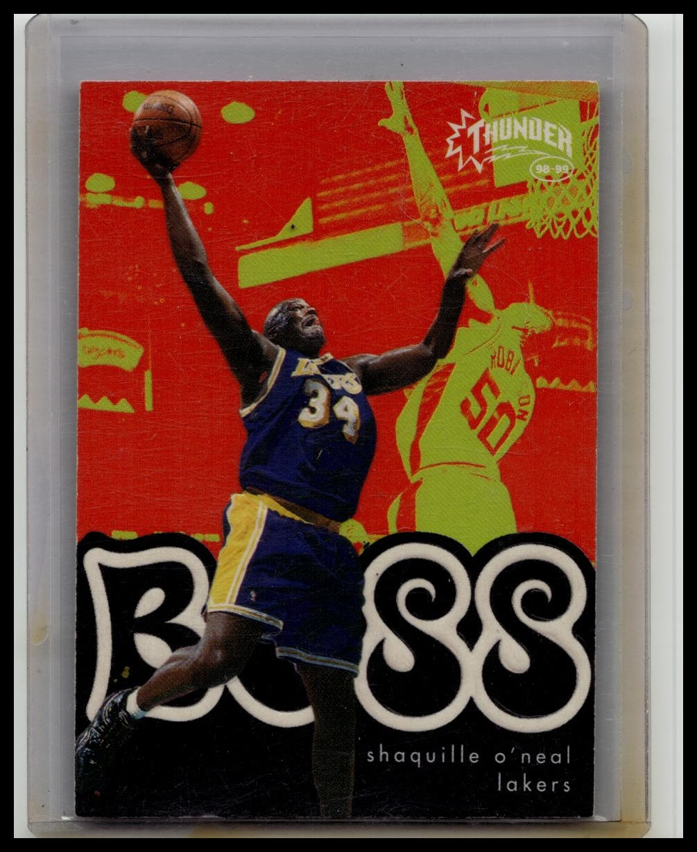 1998-99 Skybox Thunder SHAQUILLE O’NEAL “BOSS” SP INSERT EMBOSSED