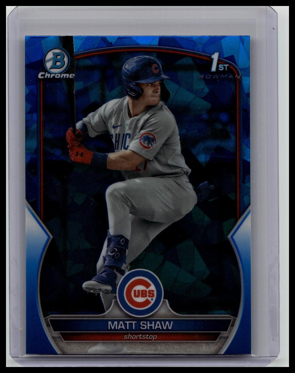 2023 Matt Shaw 1st Bowman Chrome Sapphire Chicago Cubs #BDC-33