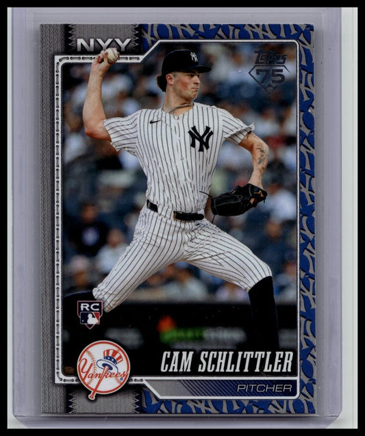 2026 Topps Series 1 - Cam Schlittler #111 Team Logo Border (RC) Yankees
