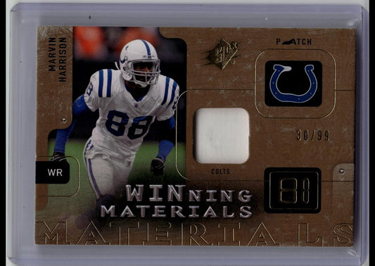Marvin Harrison 2009 SPx Winning Materials Relic Card /99 #W-MH