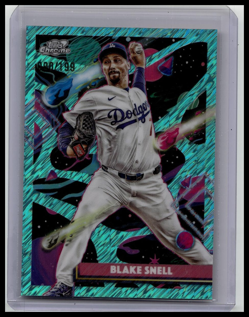 2025 Topps Chrome Cosmic Blake Snell Aqua /199 #131 Dodgers