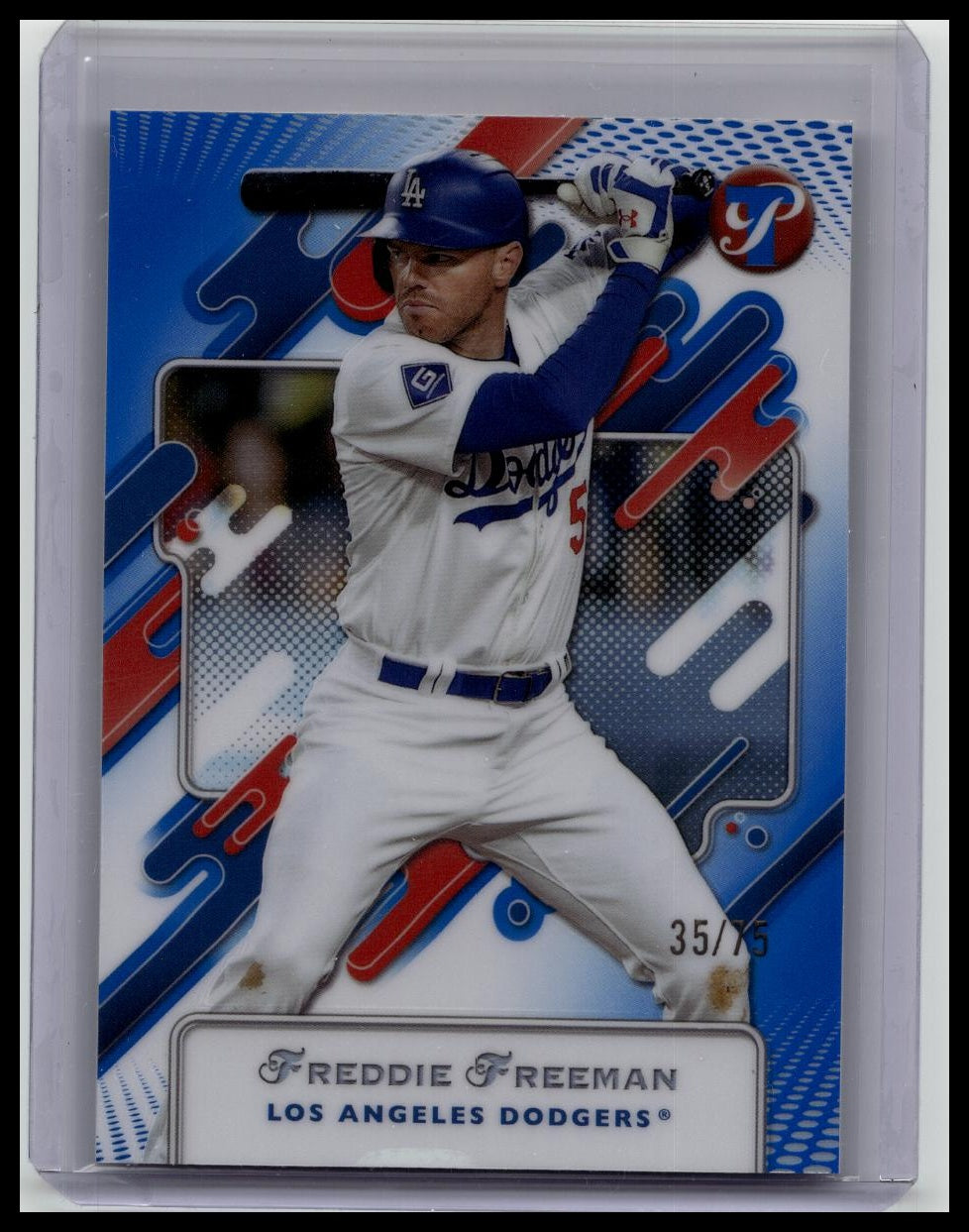 2025 Topps Pristine FREDDIE FREEMAN Blue Refractor #192 LA Dodgers /75