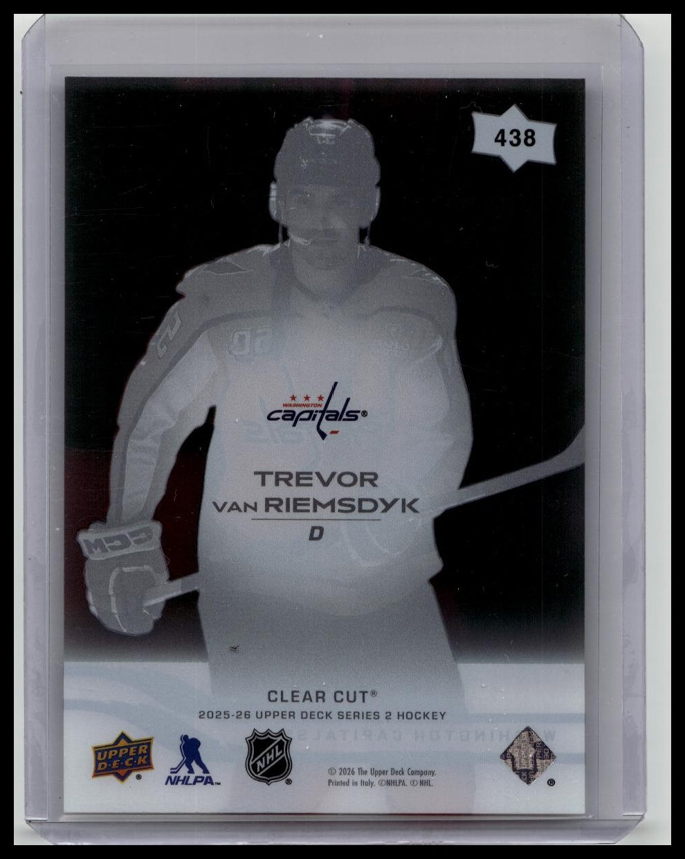 2025-26 Upper Deck #438 Trevor van Riemsdyk Clear Cut Capitals