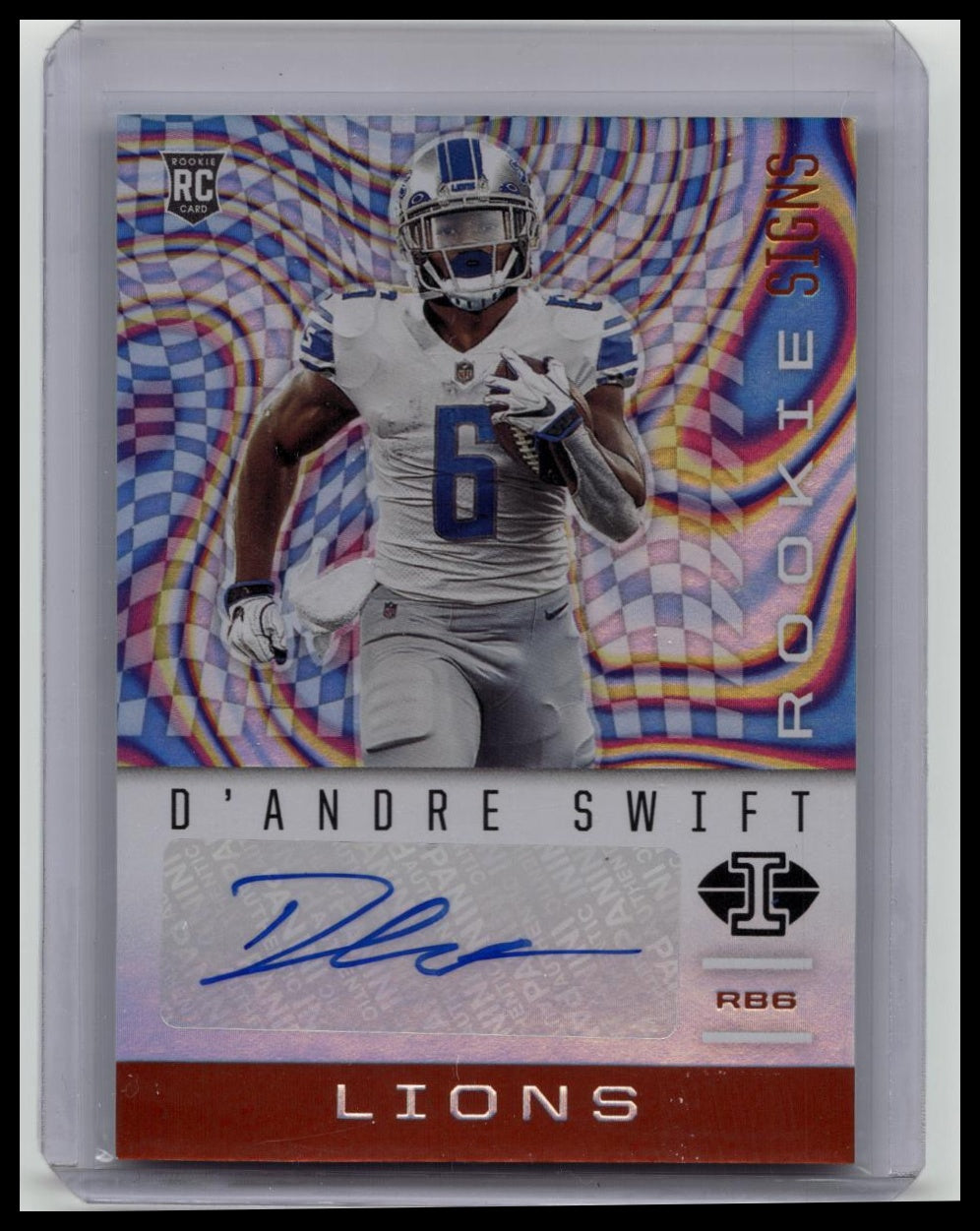 D'ANDRE SWIFT 2020 PANINI ILLUSIONS #RS4 ROOKIE SIGNS RC AUTO