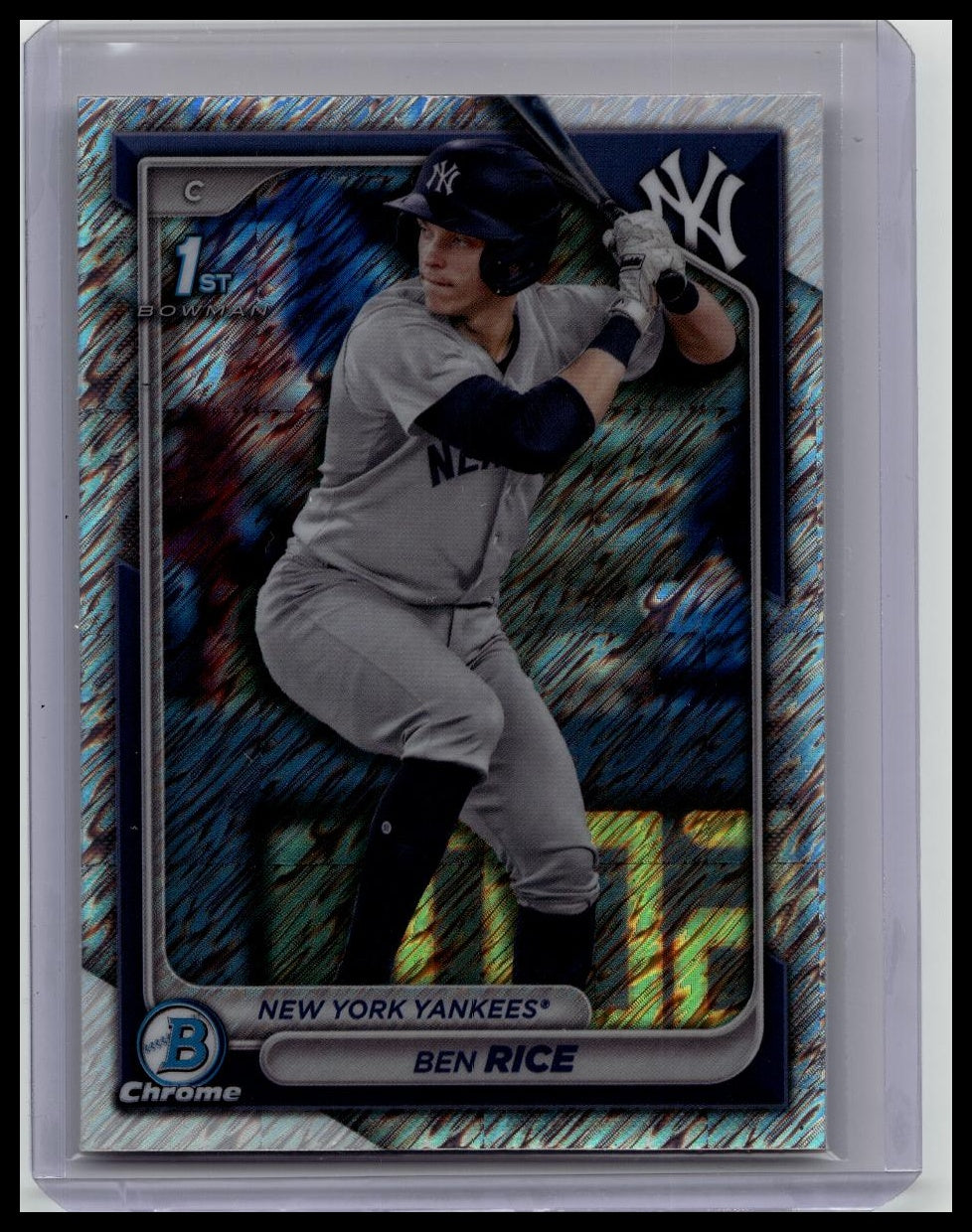 Ben Rice 1st Shimmer Refractor 2024 Bowman Chrome #BCP-186 Yankees