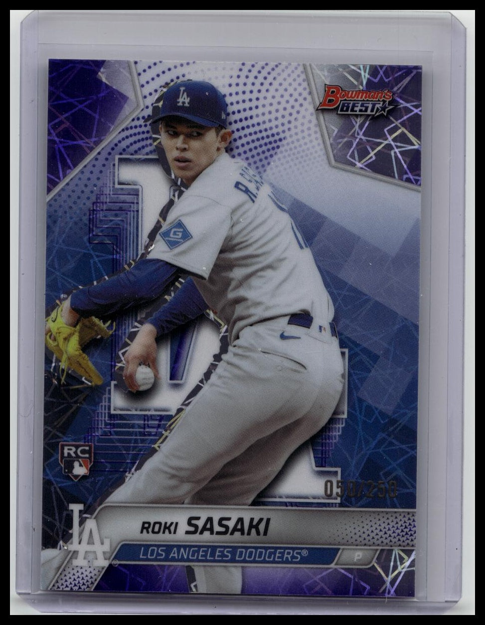 2025 Bowman's Best - Roki Sasaki #18 Purple Refractor /250 (RC)