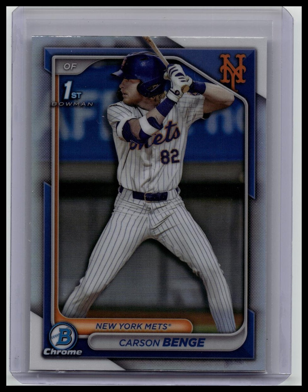 Carson Benge 2024 Bowman 1st Draft Chrome #BDC-28 Refractor (RC) Mets