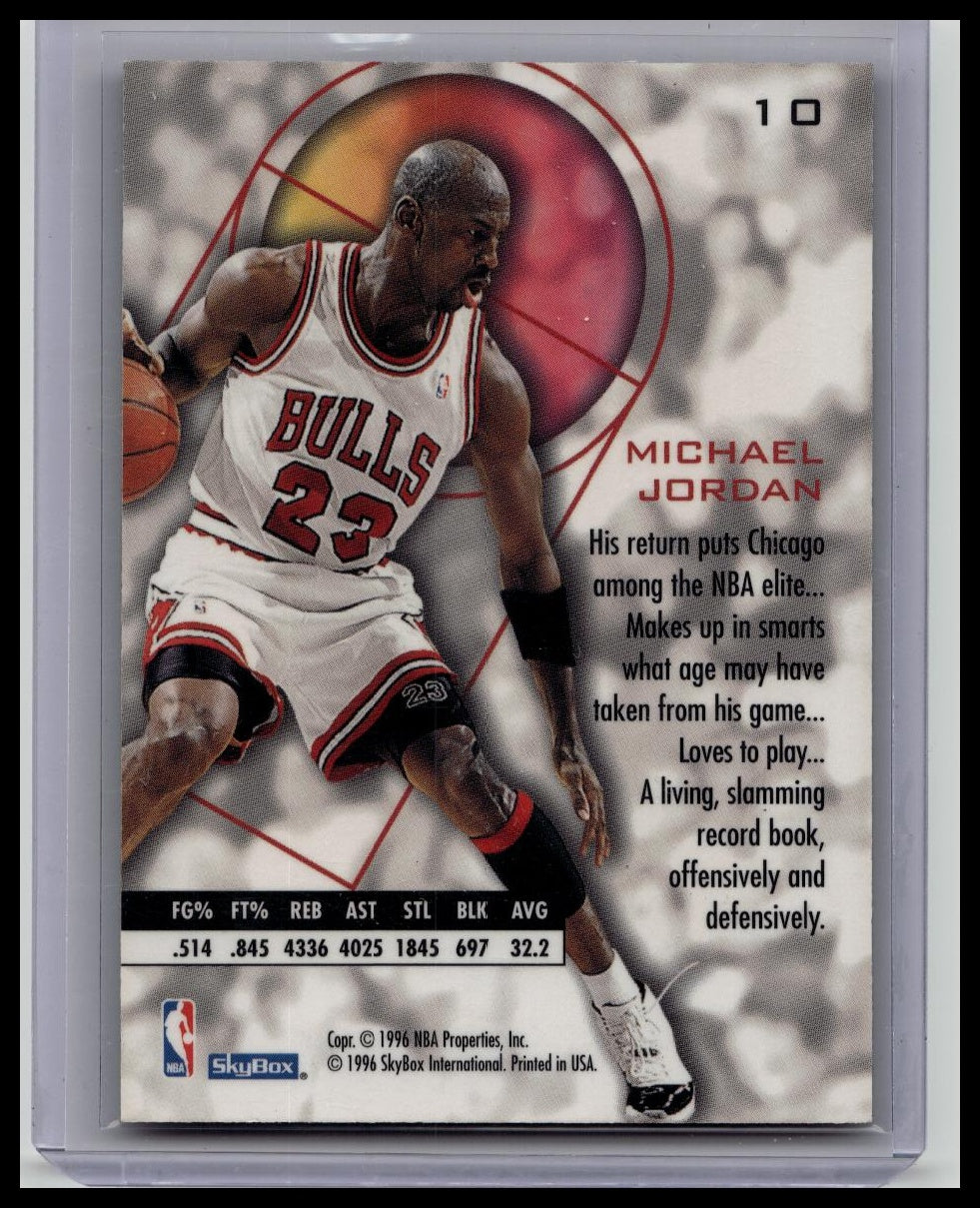 MICHAEL JORDAN 1996-97 SKYBOX E-XL BASKETBALL CHICAGO BULLS #10