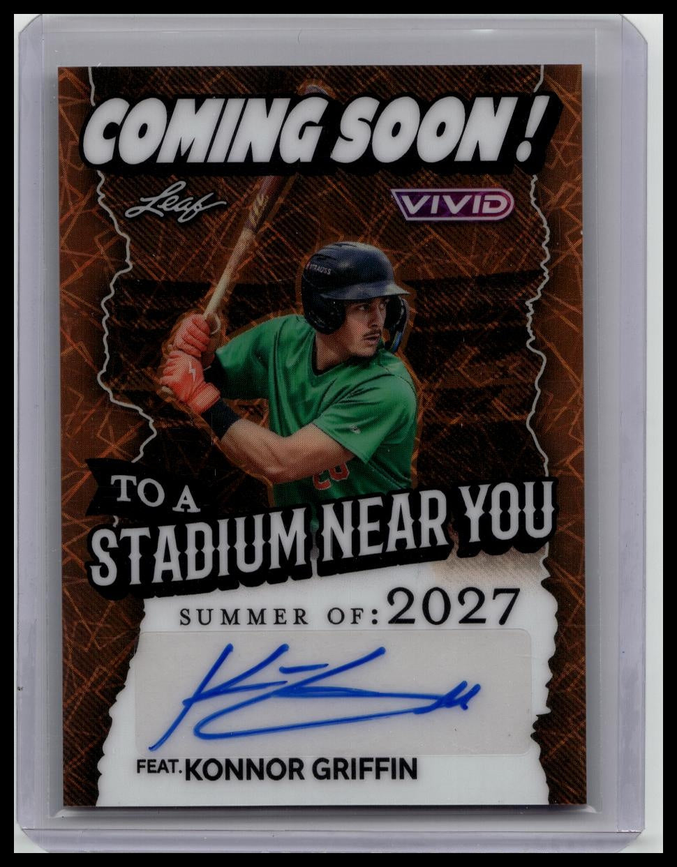 2025 Leaf Vivid Baseball Konnor Griffin Pirates Orange Coming Soon! Auto 2/4