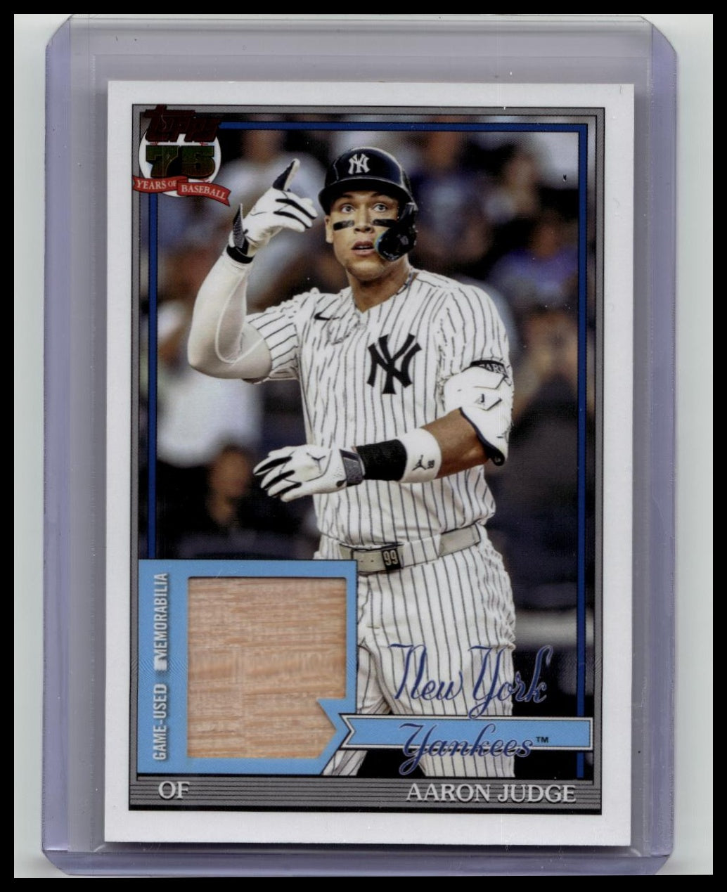 2026 Topps Series 1 Aaron Judge 1991 Bat Relic 75th Anniversary Bat Relic 91R-AJ
