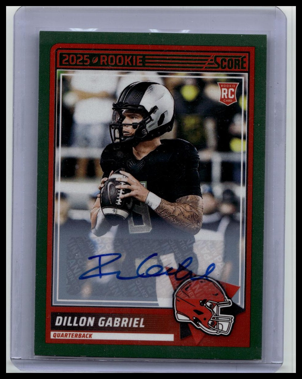 2025 Score - Rookies Dillon Gabriel #41 Green Signatures Cleveland Browns Auto