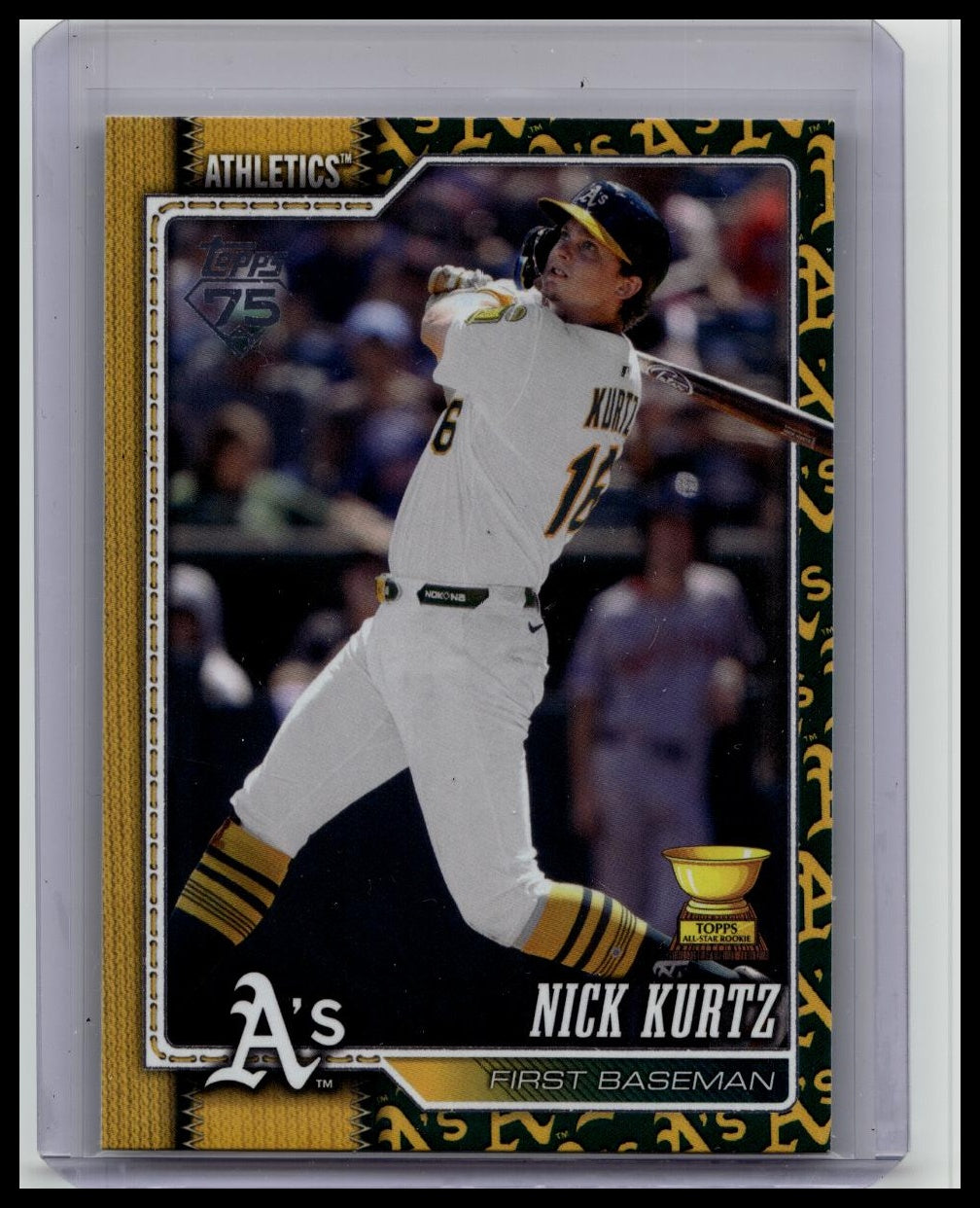 Nick Kurtz Team Logo Border 2026 Topps Series 1 All Star Rookie Gold Cup #97 A’s