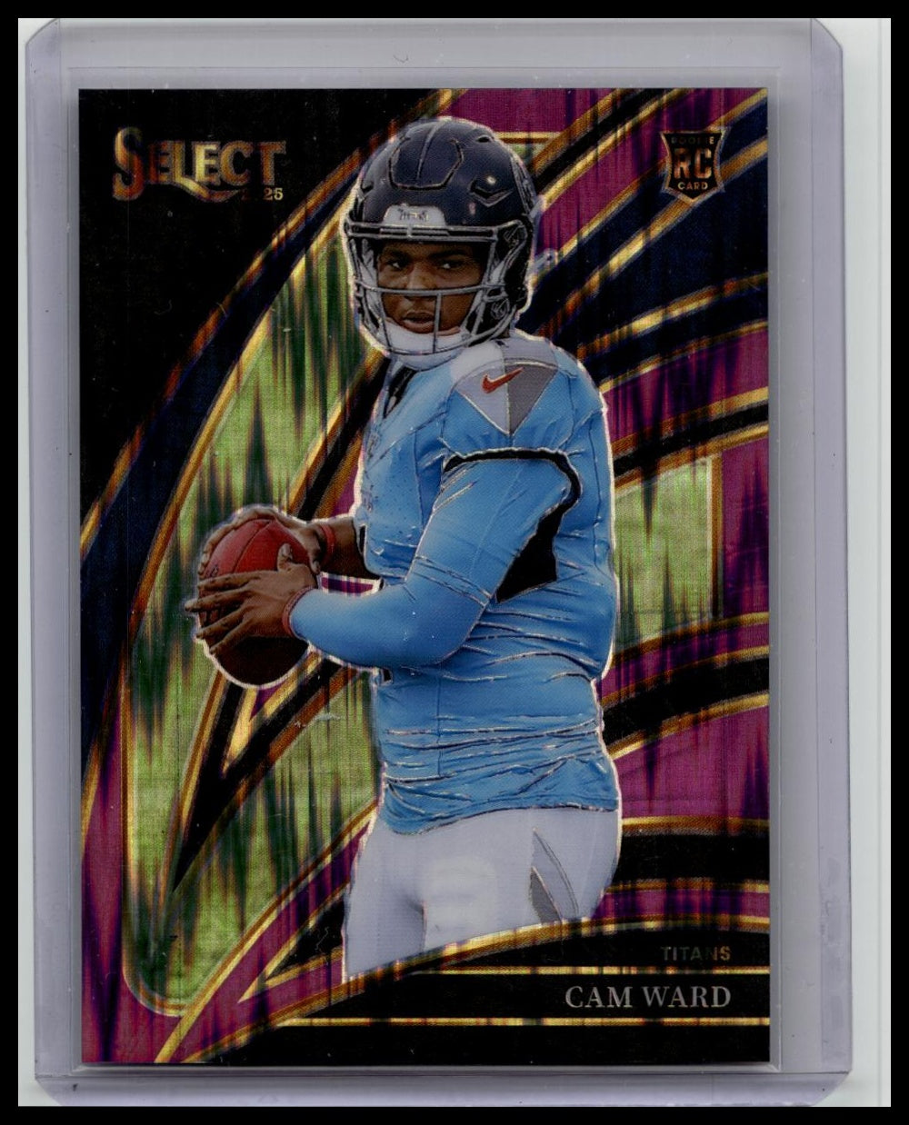 CAM WARD Purple Shock Prizm Rookie Card #/699 SP 2025 Panini Select Football