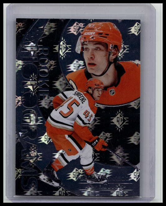 BECKETT SENNECKE 2025-26 SPX ANAHEIM DUCKS ROOKIE HOLOGRAMS CARD