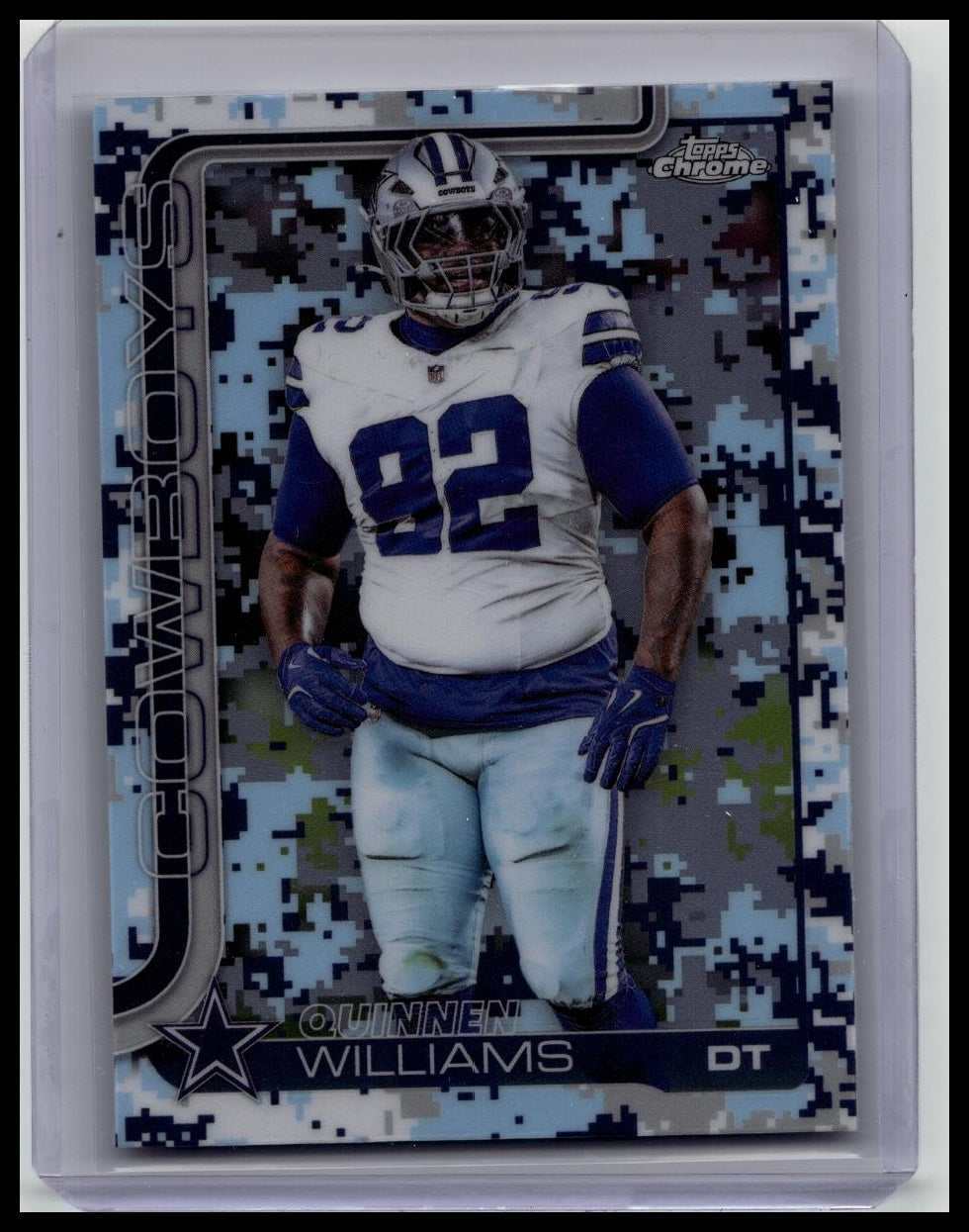 2025 Topps Chrome Quinnen Williams Team Camo Variation SP #72 Cowboys