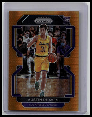 Austin Reaves 2021-22 Panini Prizm Orange Hyper Prizm Rookie Card (RC) # 165