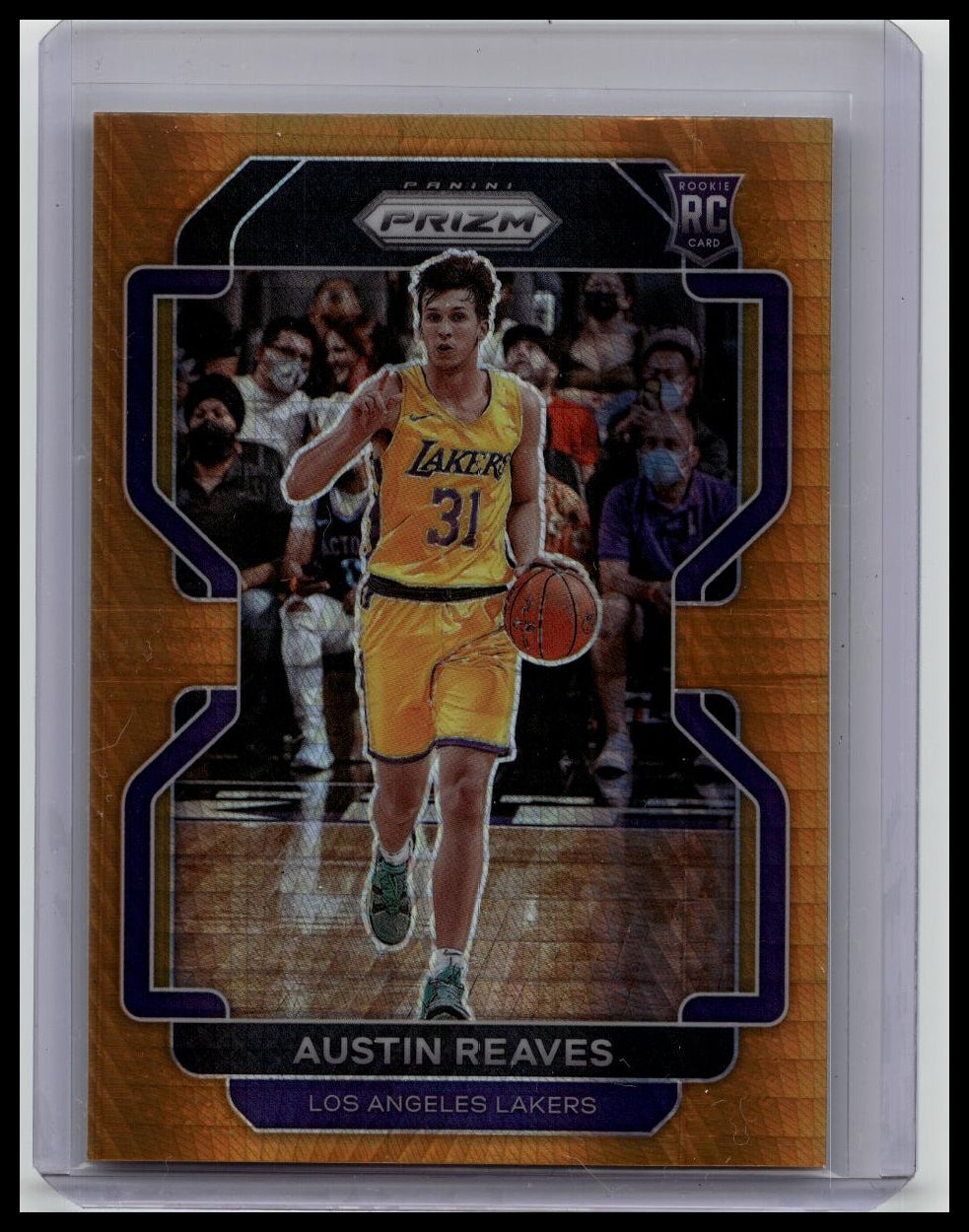 Austin Reaves 2021-22 Panini Prizm Orange Hyper Prizm Rookie Card (RC) # 165