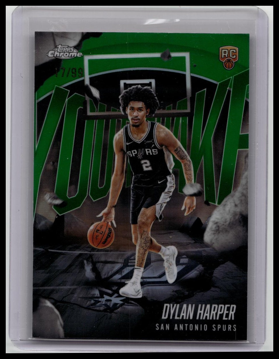 2025-26 Topps Chrome Youthquake Green Refractor #YQ-2 Dylan Harper RC /99