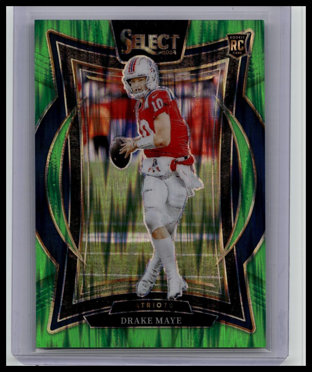 2024 Panini Select - Concourse Drake Maye #27 Neon Green Shock /599 RC Patriots