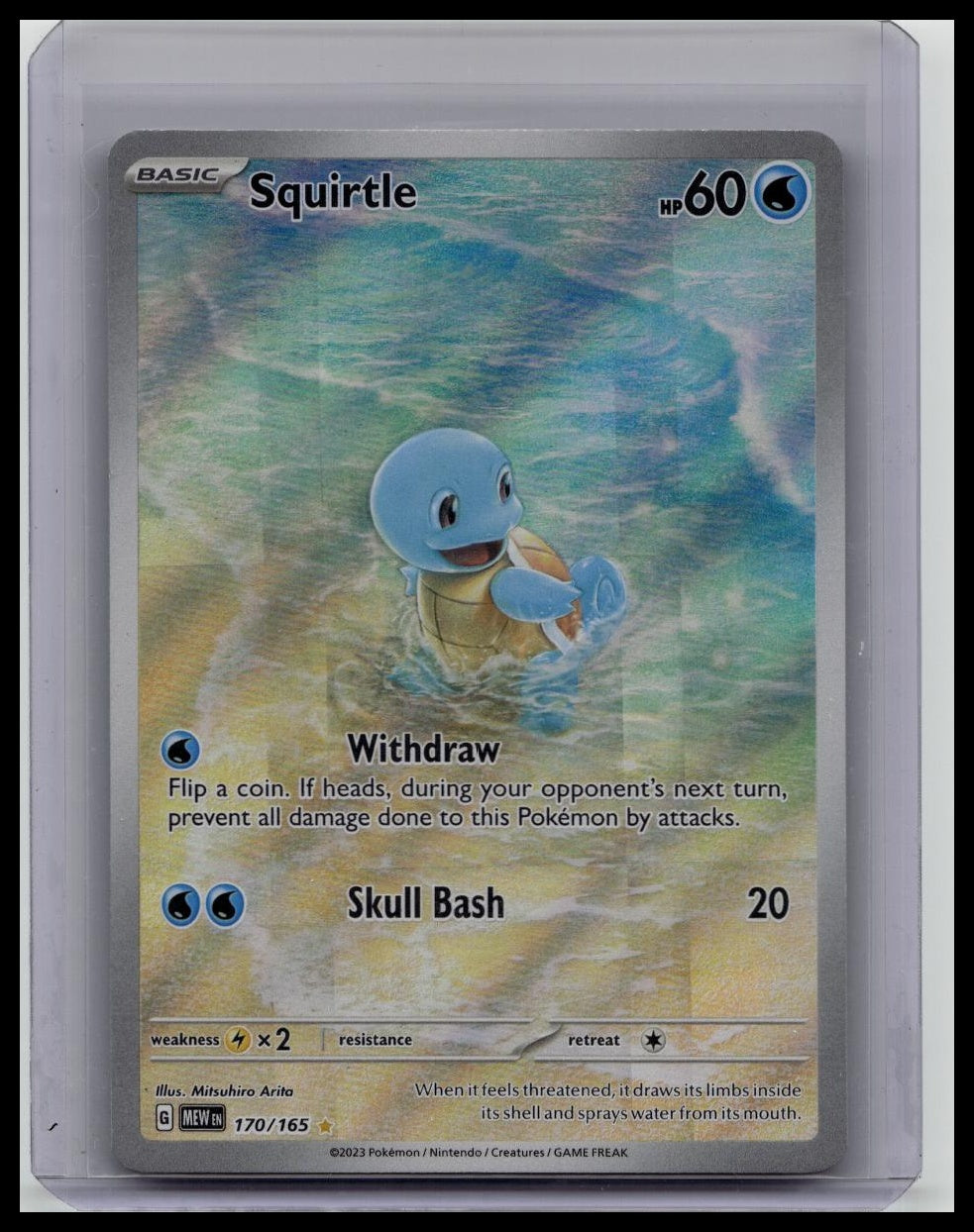 Squirtle - 170/165 Scarlet & Violet 151 Illustration Rare Pokemon - NM ENGLISH