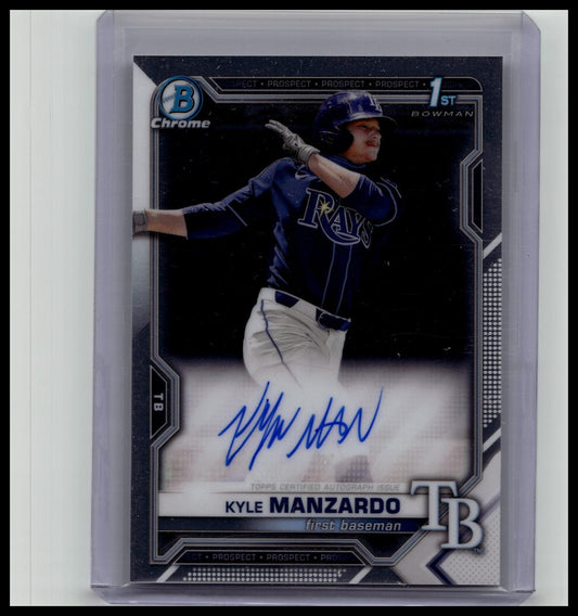 Kyle Manzardo 2021 Bowman Chrome Draft 1st Auto #CDA-KM Tampa Bay Rays