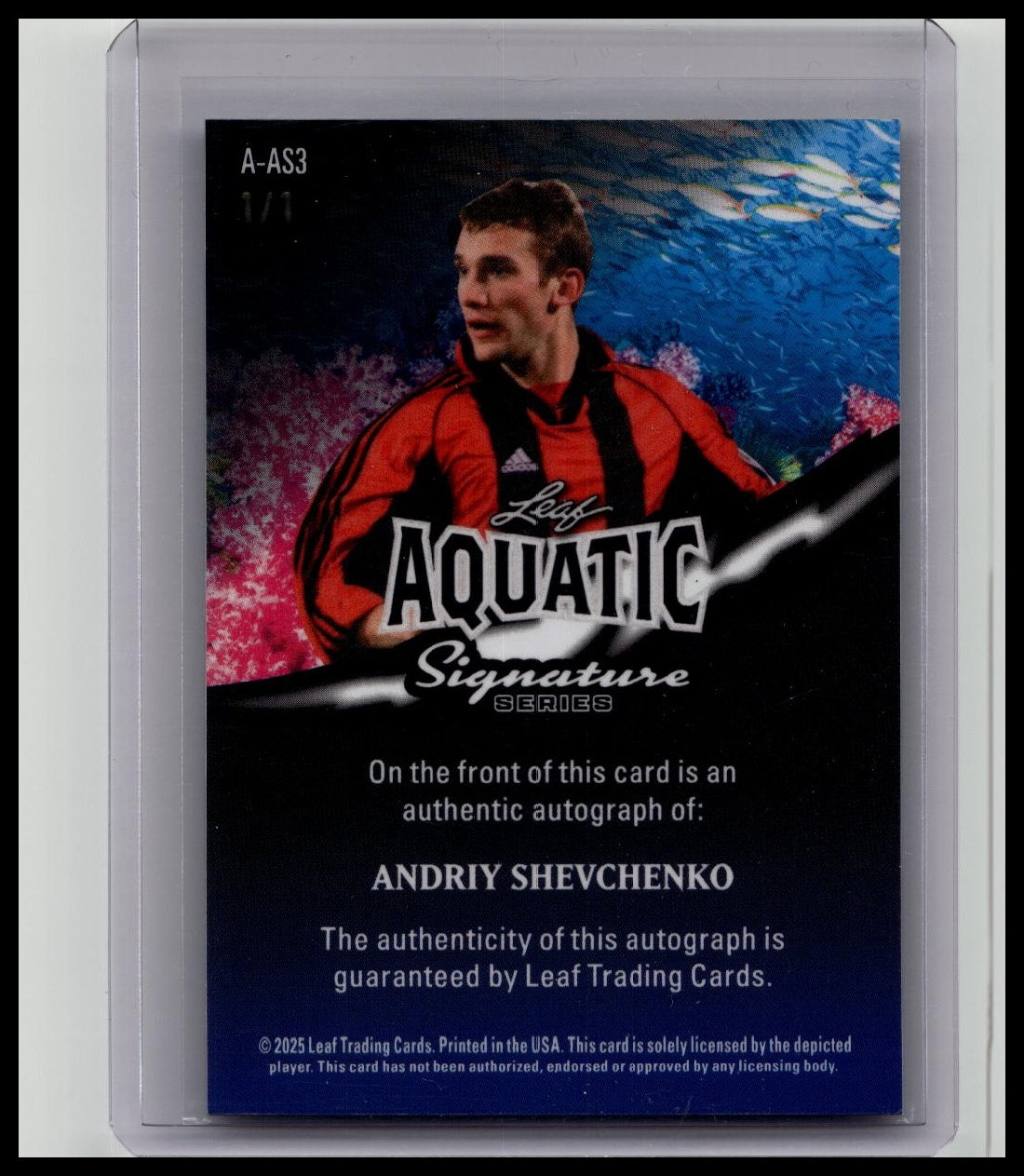 2025 Leaf Signature Series Aquatic Auto ANDRIY SHEVCHENKO 1/1 SSP