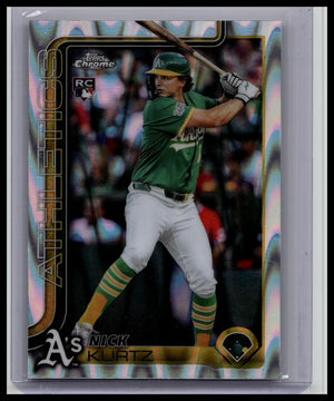 2025 Topps Chrome Update Nick Kurtz #USC178 RayWave Refractor Rookie Athletics