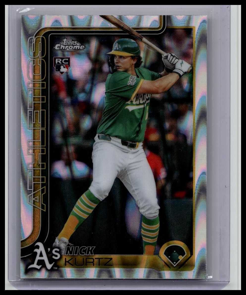 2025 Topps Chrome Update Nick Kurtz #USC178 RayWave Refractor Rookie Athletics