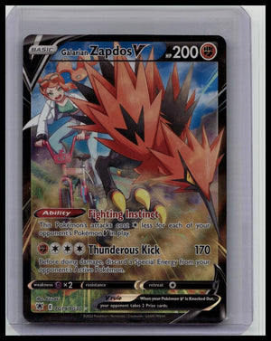 Galarian Zapdos V TG19/TG30 Astral Radiance Trainer Gallery Pokémon TCG Card