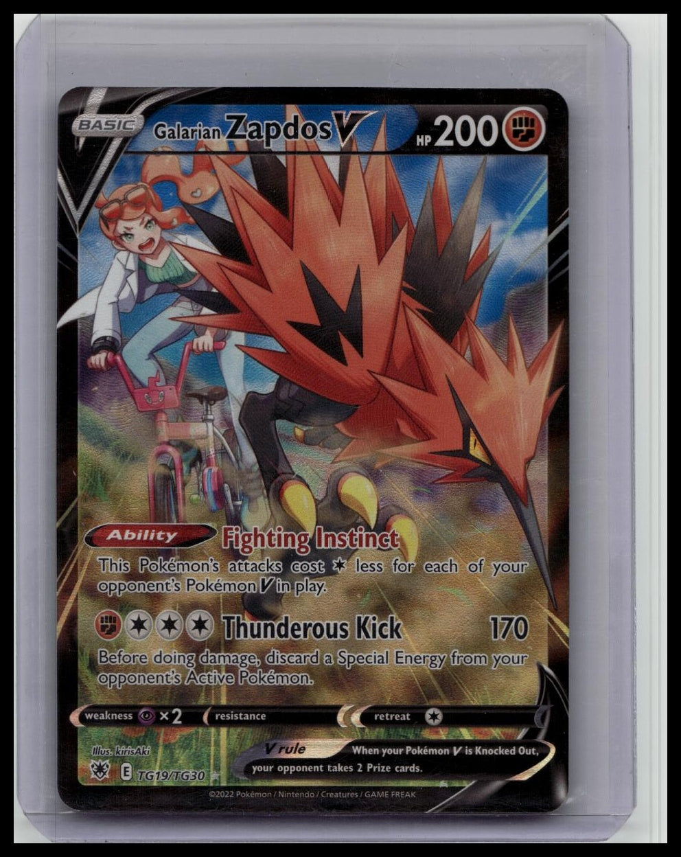Galarian Zapdos V TG19/TG30 Astral Radiance Trainer Gallery Pokémon TCG Card