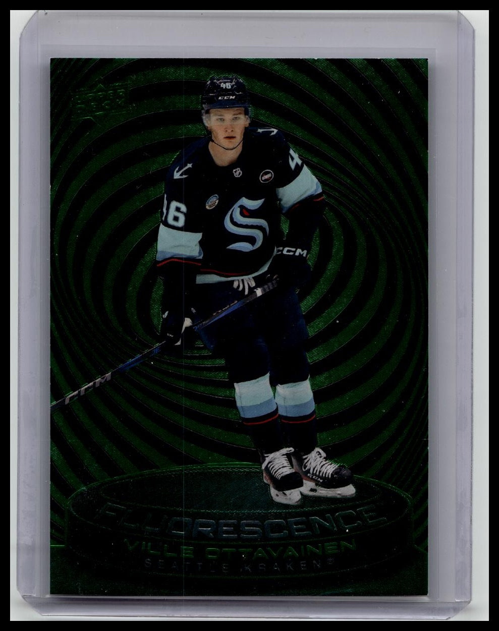 2025-26 UD S2 Ville Ottavainen Rookie Fluorescence Green /15 F-38 Kraken