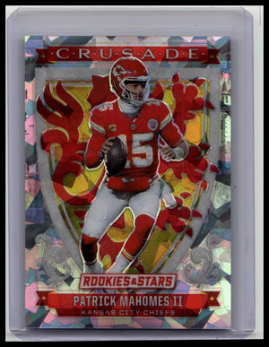 2025 Panini Rookies & Stars Football Patrick Mahomes II CRACKED ICE /22 Crusade