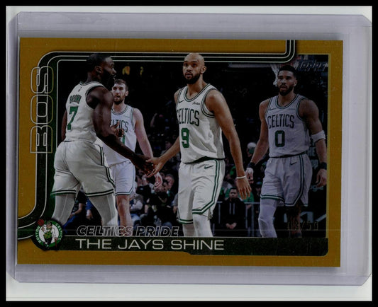 2025-26 Topps Flagship Celtics Pride Gold Holo Foil #'d /50 #272 The Jays Shine