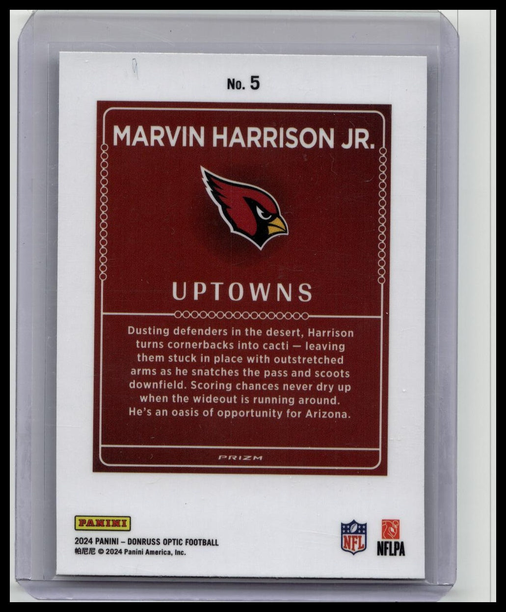 2024 Panini Donruss Optic - Uptowns Marvin Harrison Jr. #5 (RC)