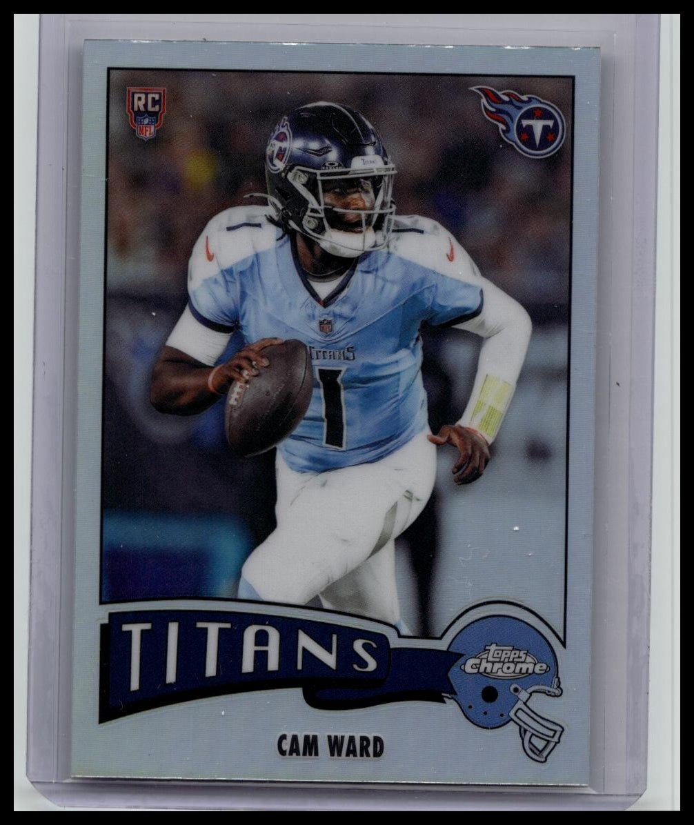 2025 Topps Chrome RC Cam Ward 1975 Throwback Refractor Titans NFL