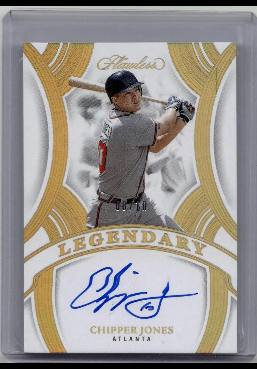 2025 Panini Flawless Gold Chipper Jones Atlanta Braves HOF AUTO /10