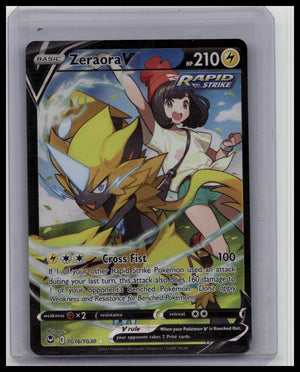 Zeraora V - TG16/TG30 - Pokémon Silver Tempest Trainer Gallery Holo Card