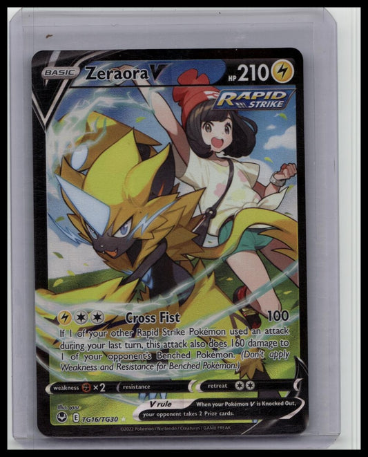 Zeraora V - TG16/TG30 - Pokémon Silver Tempest Trainer Gallery Holo Card